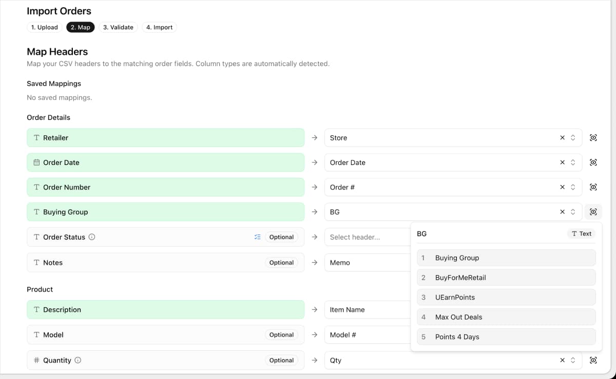 CSV import and export in Churning Tracker